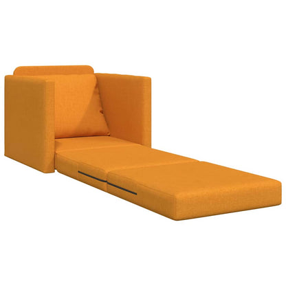 Boden-Schlafsofa mit Kissen Dunkelgelb 74 x 77 x 81 cm Stoff