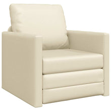Boden Schlafsofa mit Kissen Creme 74 x 77 x 81 cm Kunstleder