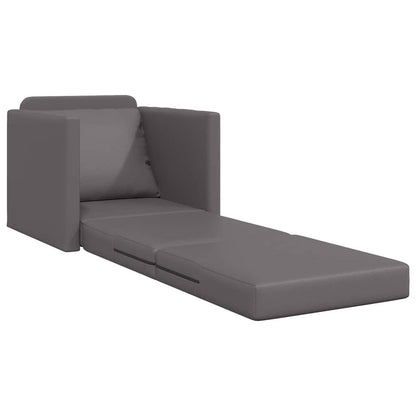 Boden Schlafsofa mit Kissen Grau 74 x 77 x 81 cm Kunstleder
