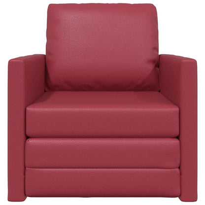 Boden Schlafsofa mit Kissen Weinrot 74 x 77 x 81 cm Kunstleder