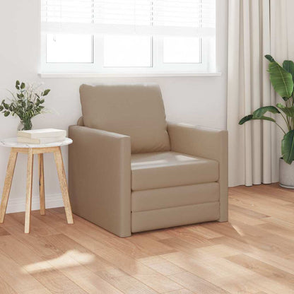 Boden Schlafsofa Cappuccino 74 x 77 x 81 cm Kunstleder