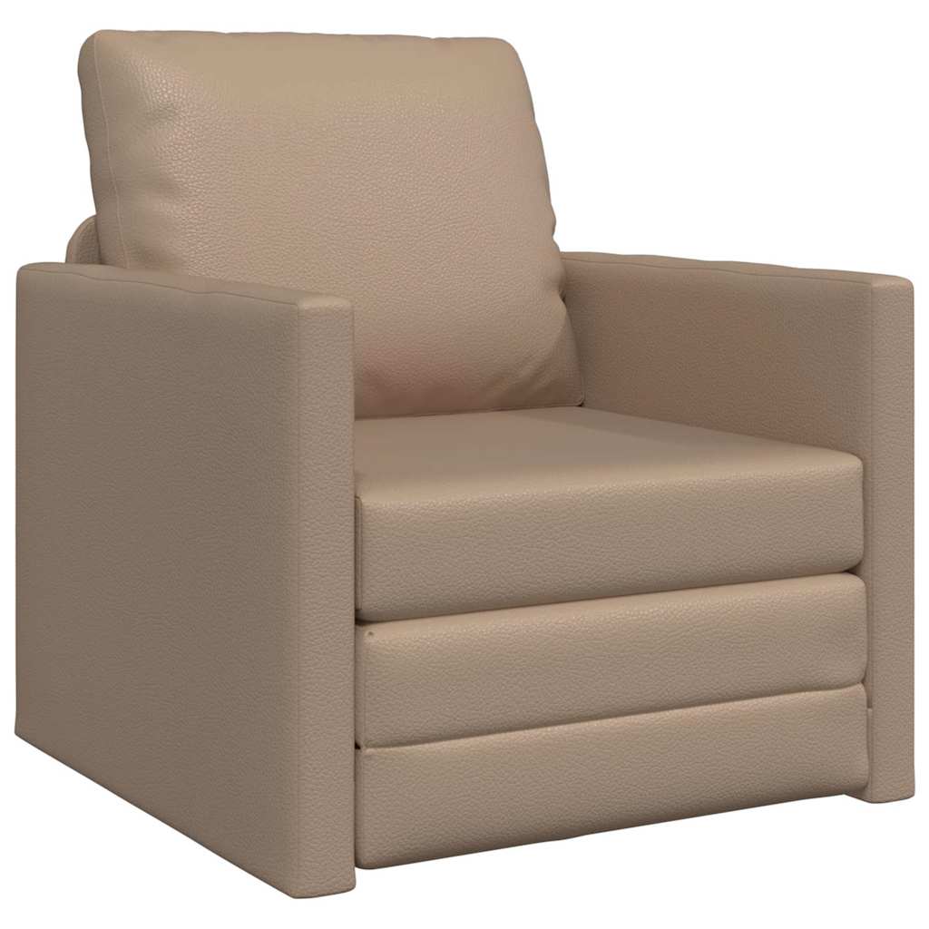 Boden Schlafsofa Cappuccino 74 x 77 x 81 cm Kunstleder