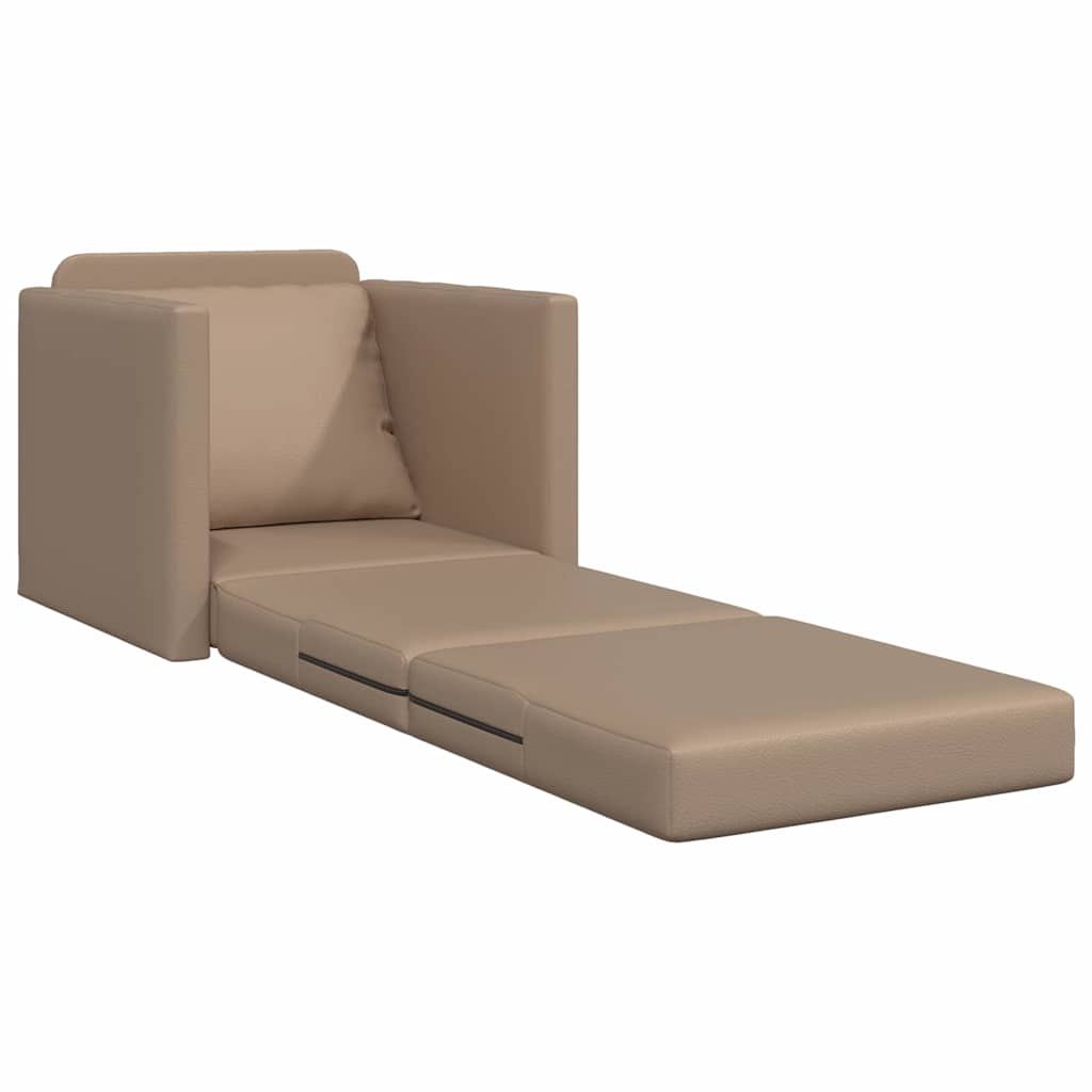 Boden Schlafsofa Cappuccino 74 x 77 x 81 cm Kunstleder
