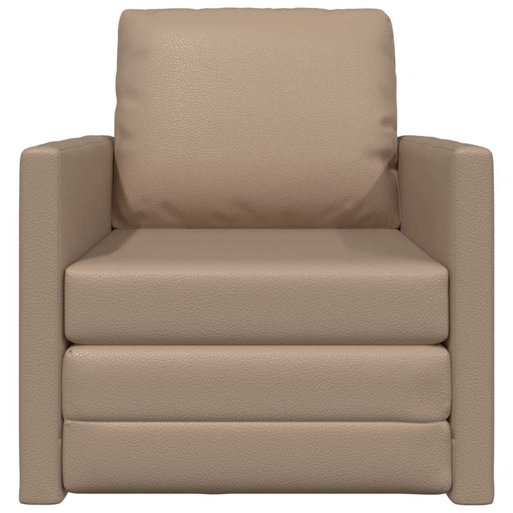Boden Schlafsofa Cappuccino 74 x 77 x 81 cm Kunstleder