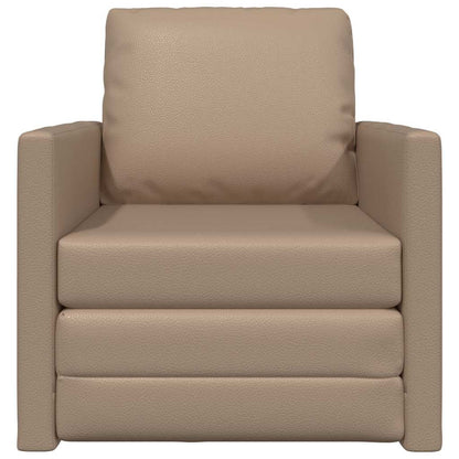 Boden Schlafsofa Cappuccino 74 x 77 x 81 cm Kunstleder