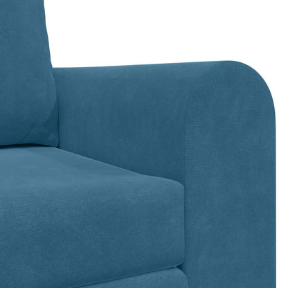 Sofa Bett Blau 148 x 71 x 83 cm Samt