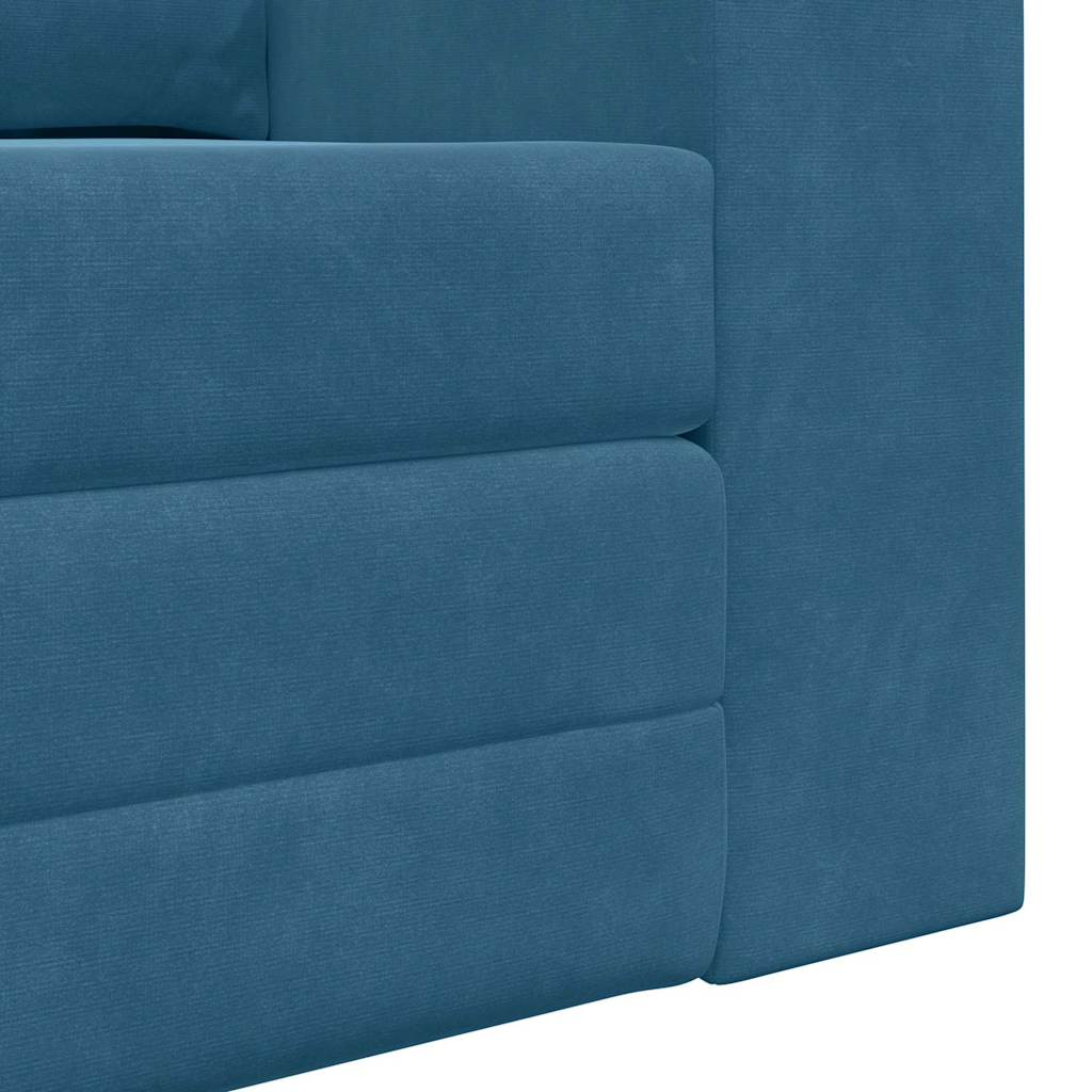 Sofa Bett Blau 148 x 71 x 83 cm Samt
