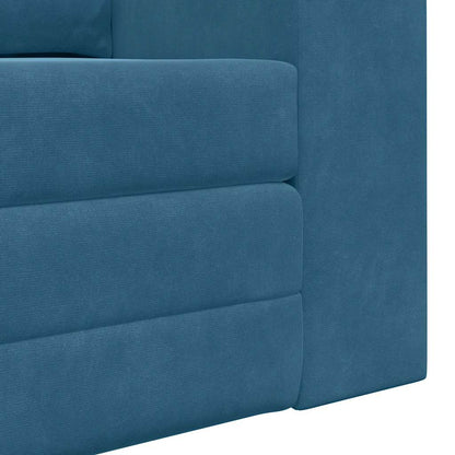 Sofa Bett Blau 148 x 71 x 83 cm Samt