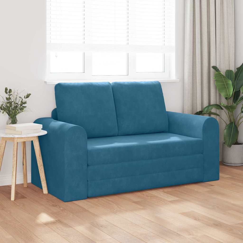 Sofa Bett Blau 148 x 71 x 83 cm Samt