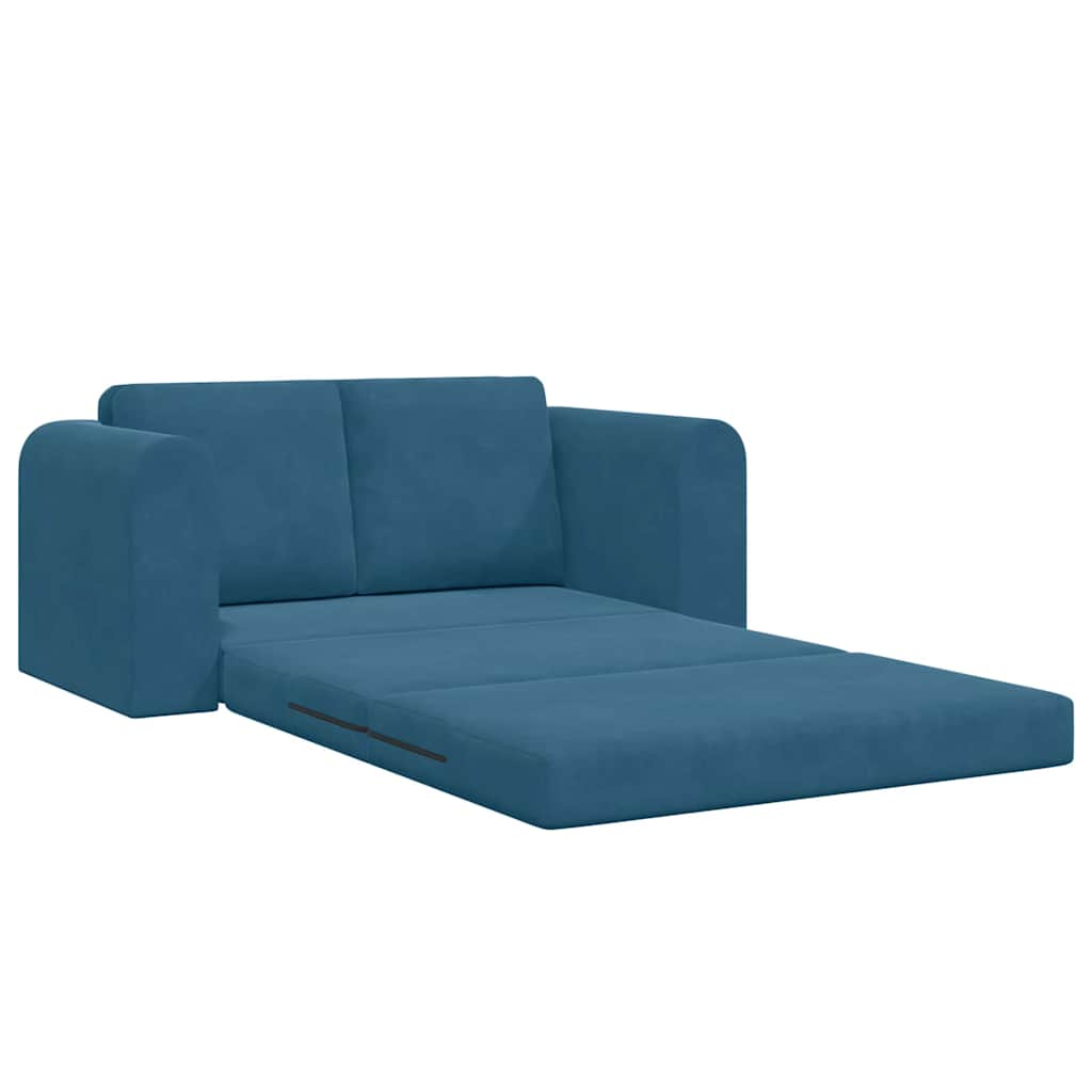 Sofa Bett Blau 148 x 71 x 83 cm Samt