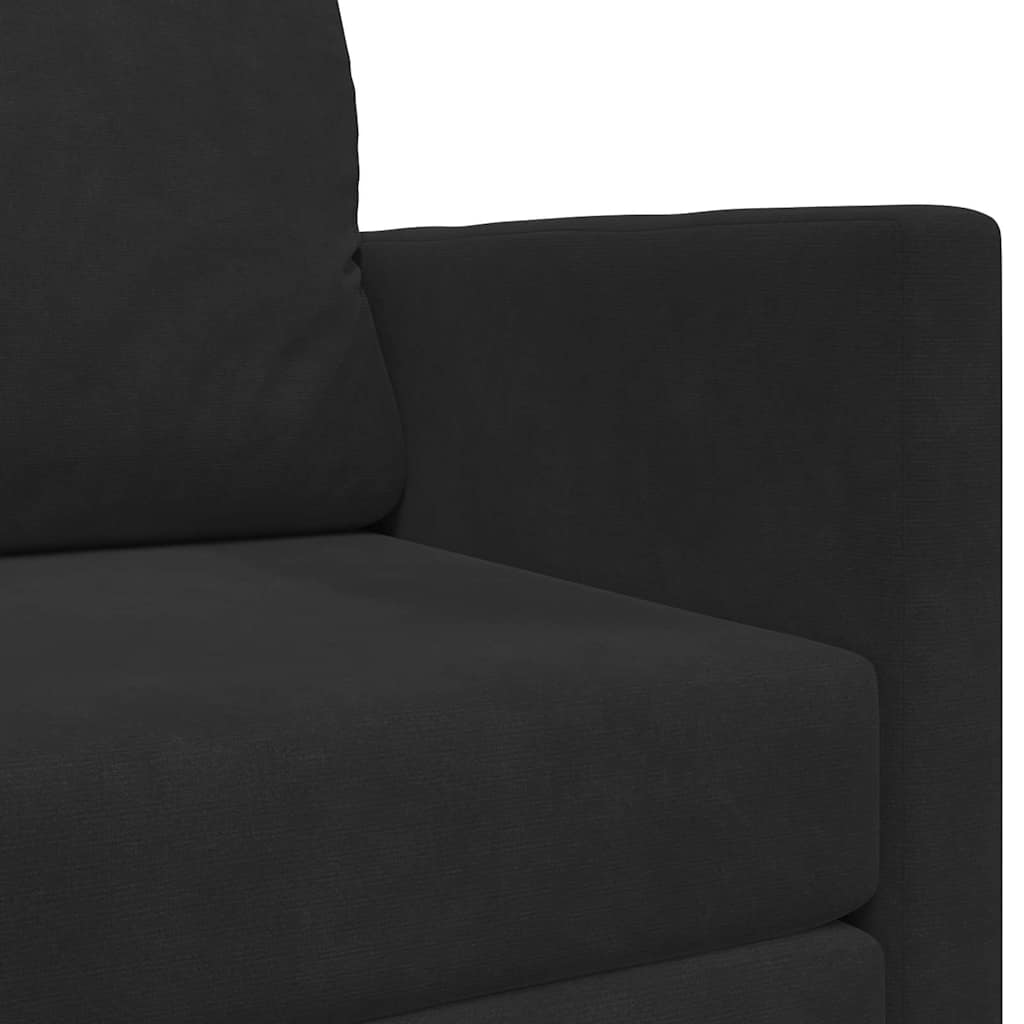 Sofa Bett Schwarz 124 x 204 x 61 cm Samt