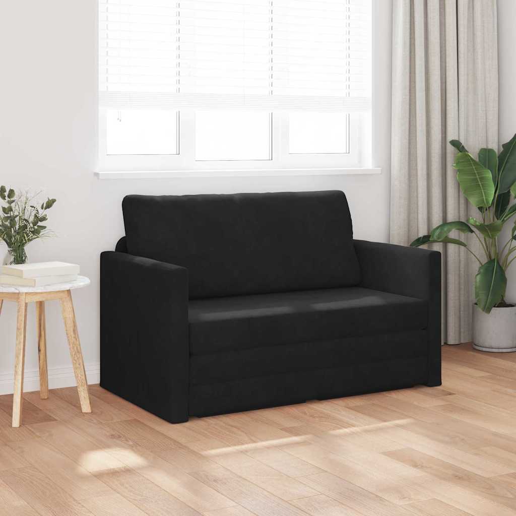 Sofa Bett Schwarz 124 x 204 x 61 cm Samt