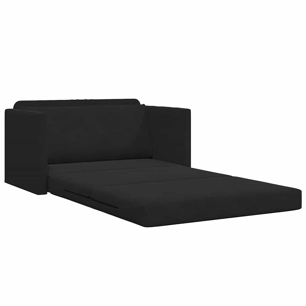Sofa Bett Schwarz 124 x 204 x 61 cm Samt
