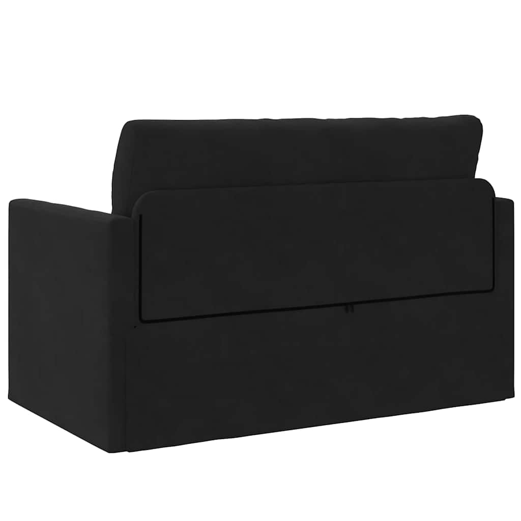 Sofa Bett Schwarz 124 x 204 x 61 cm Samt