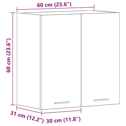 Küchenwandschrank Lyon Artisan-Eiche 60x31x60 cm Holzwerkstoff