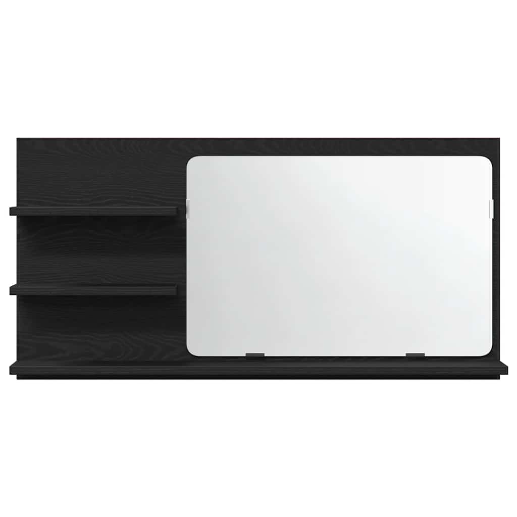 Badezimmer-Spiegelschrank Schwarze Eiche 90 x 11 x 45 cm Holzwerkstoff