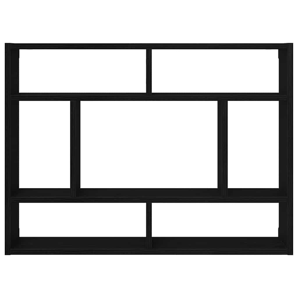 Wandregal Schwarze Eiche 75 x 16 x 55 cm Holzwerkstoff