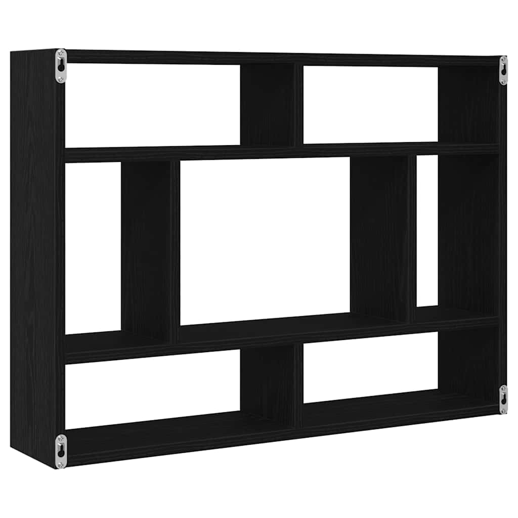 Wandregal Schwarze Eiche 75 x 16 x 55 cm Holzwerkstoff