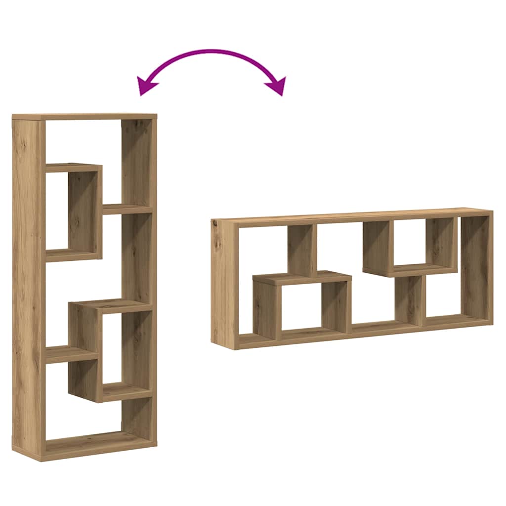 Wandregal Artisan-Eiche 36 x 16 x 90 cm Holzwerkstoff
