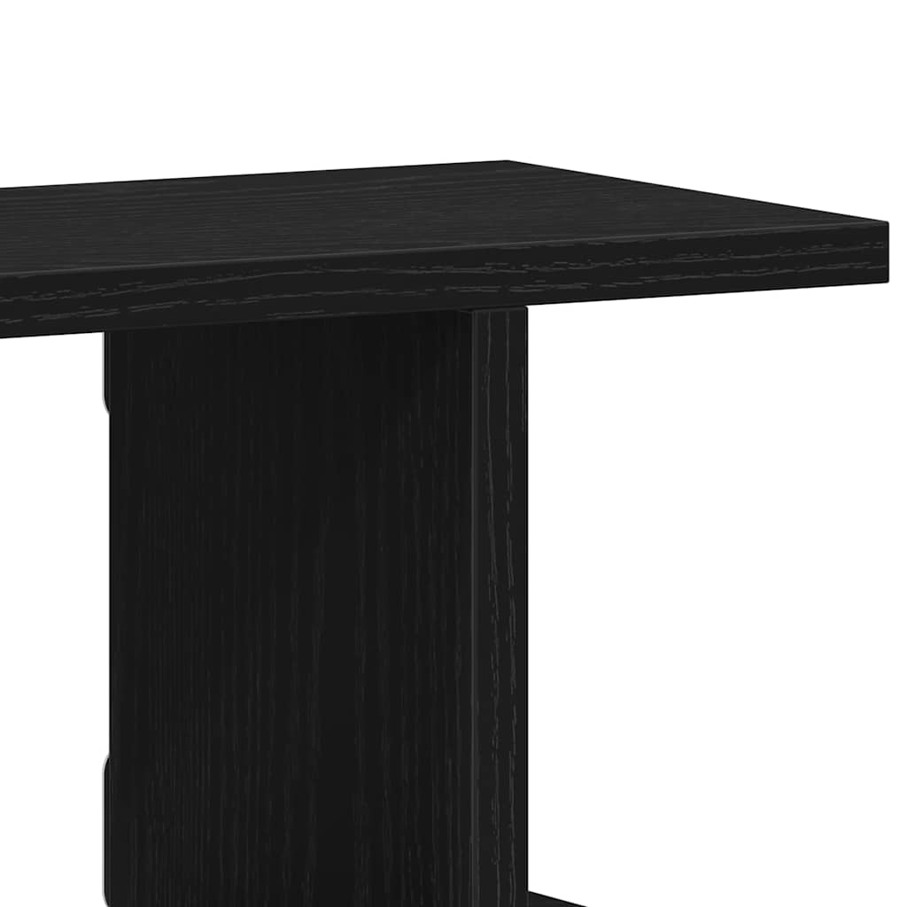 Wandregale 2 Stk. Schwarz Eichen-Optik 75x18x20cm Holzwerkstoff