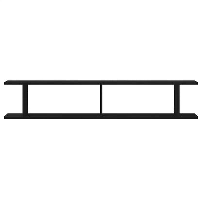 Wandregale 2Stk. Schwarz Eichen-Optik 105x18x20cm Holzwerkstoff