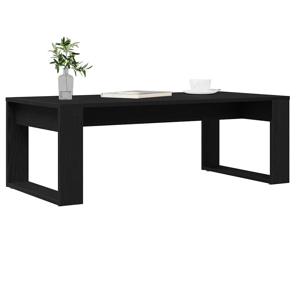 Couchtisch Schwarz Eichen-Optik 102 x 50 x 35 cm Holzwerkstoff