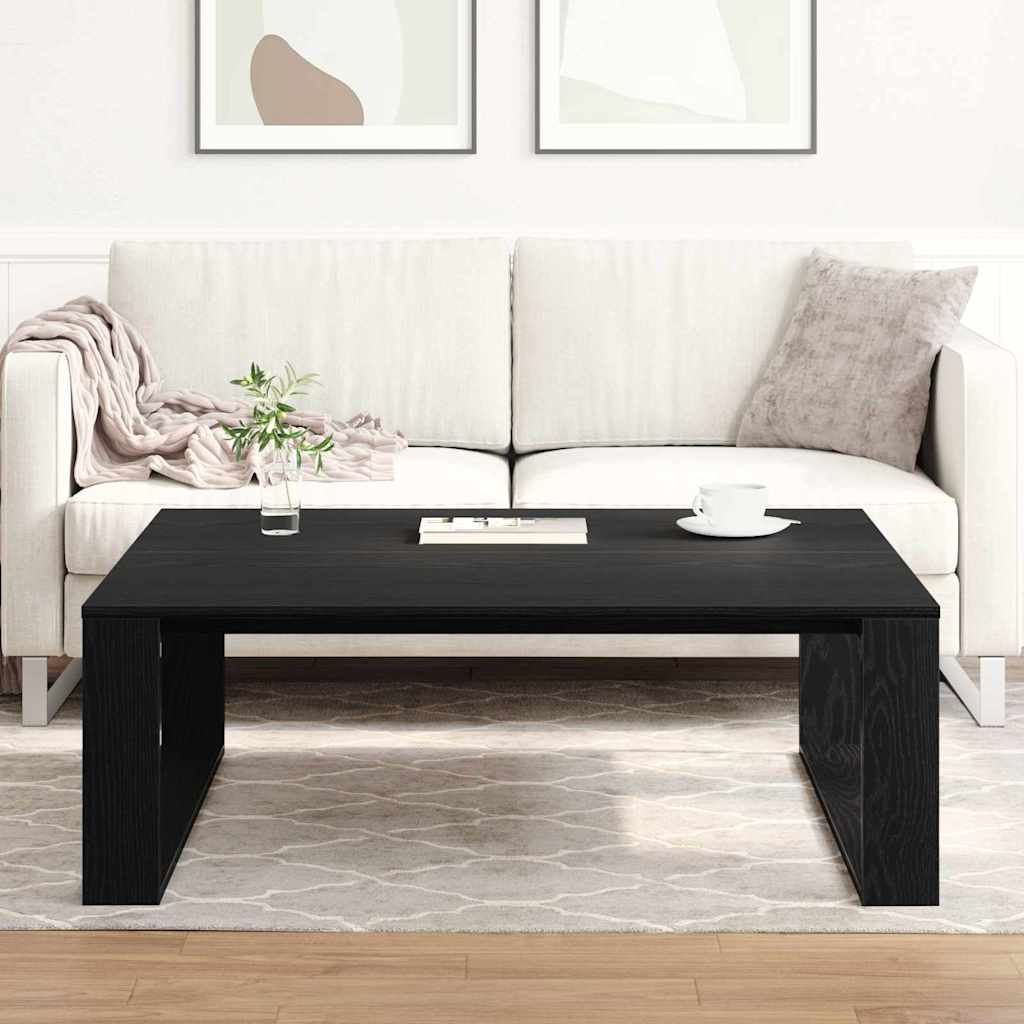 Couchtisch Schwarz Eichen-Optik 100 x 100 x 35 cm Holzwerkstoff