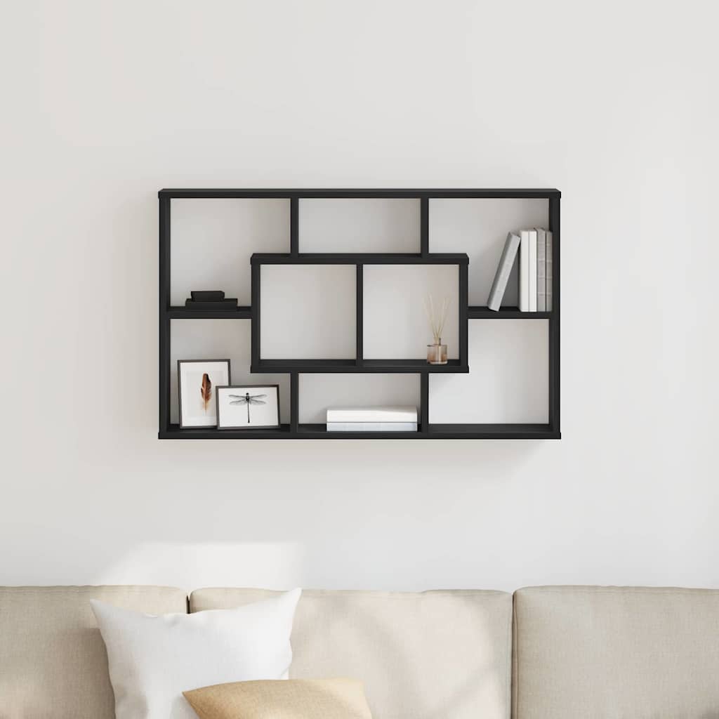 Wandregal Schwarze Eiche 85 x 16 x 52,5 cm Holzwerkstoff