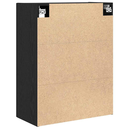 Wandschrank Schwarz Eichen-Optik 69.5 x 34 x 90 cm