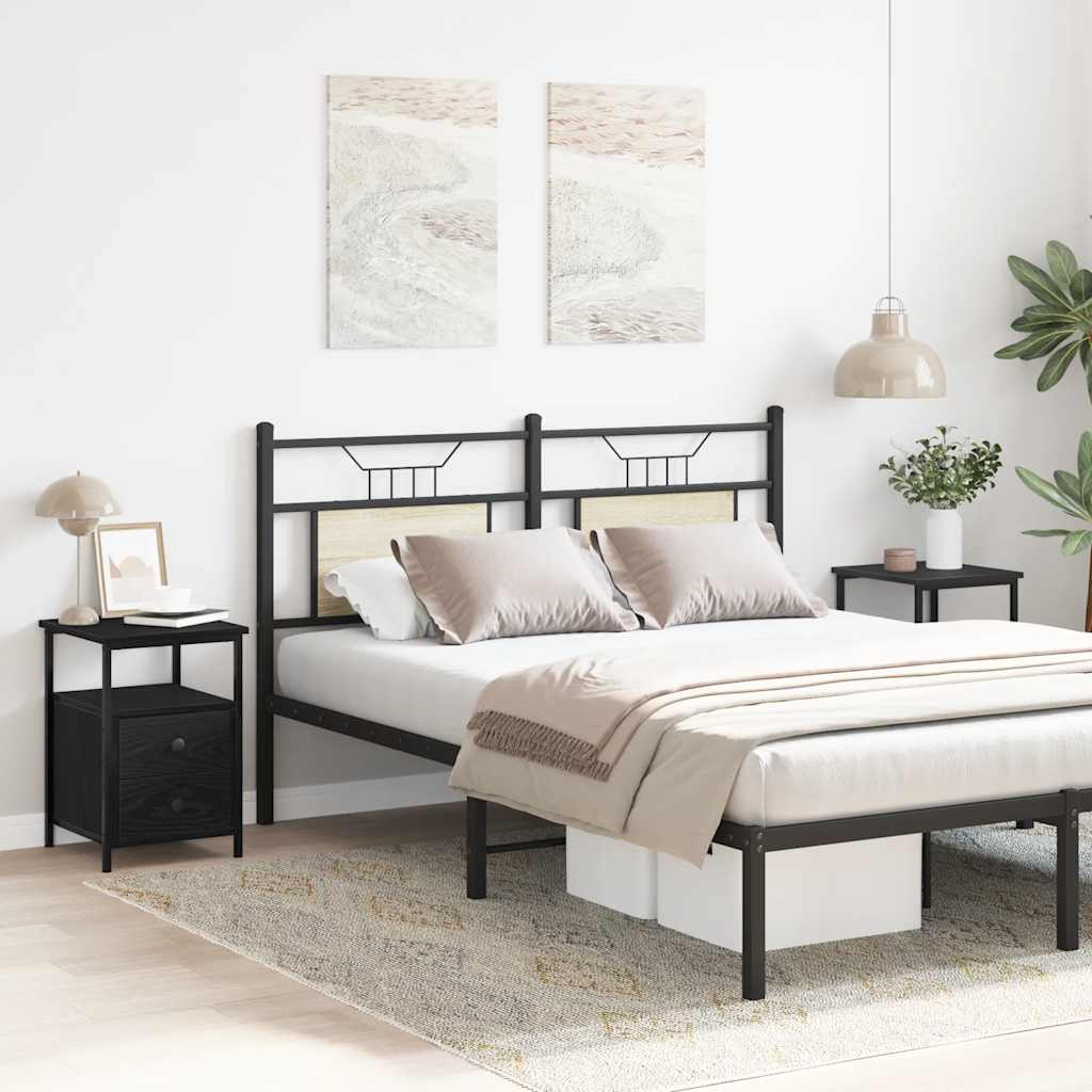 Nachttische 2 Stk. Schwarze Eiche 34x35,5x50 cm Holzwerkstoff