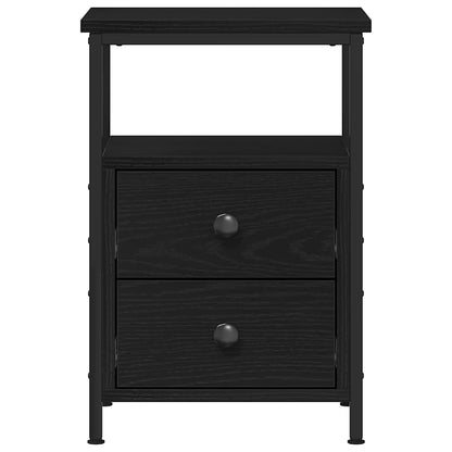 Nachttische 2 Stk. Schwarze Eiche 34x35,5x50 cm Holzwerkstoff