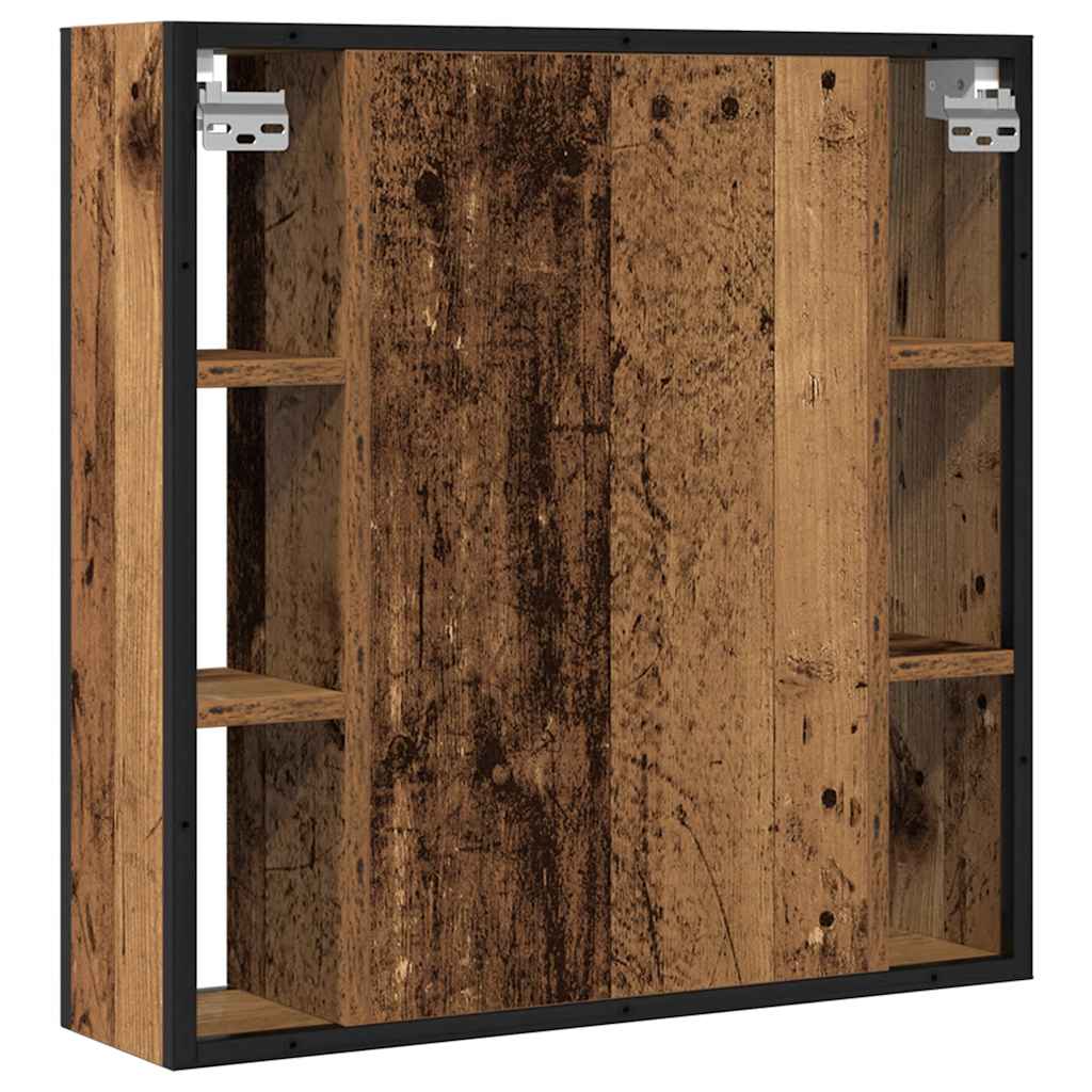 Bad-Spiegelschrank Altholz-Optik 60x16x60 cm Holzwerkstoff