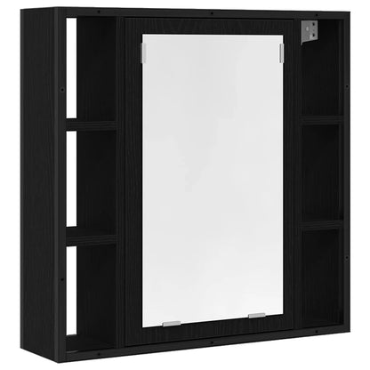Badezimmer-Spiegelschrank Schwarze Eiche 60 x 16 x 60 cm Holzwerkstoff