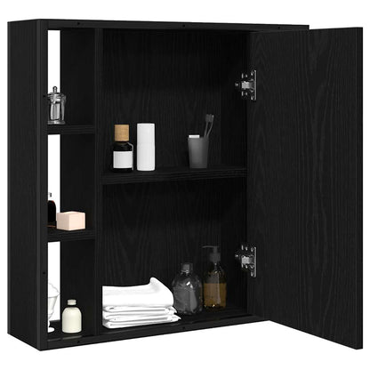 Badezimmer-Spiegelschrank Schwarze Eiche 60 x 16 x 60 cm Holzwerkstoff