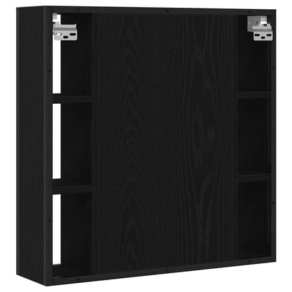 Badezimmer-Spiegelschrank Schwarze Eiche 60 x 16 x 60 cm Holzwerkstoff