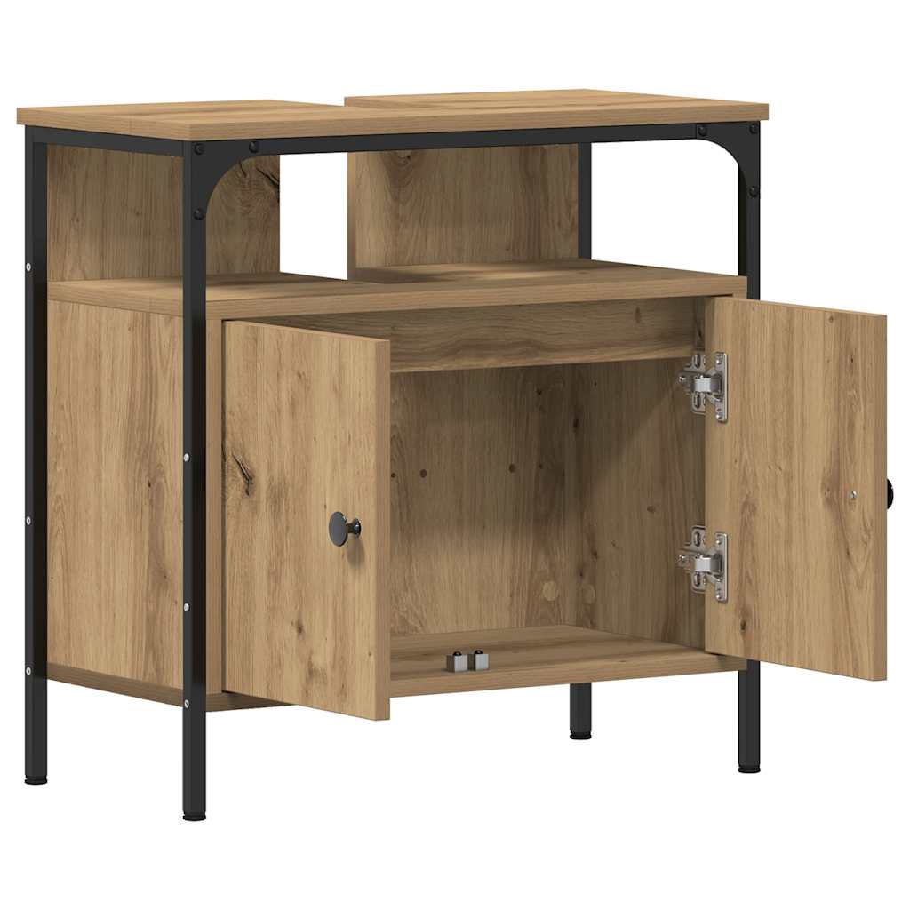 Waschbeckenunterschrank Artisan-Eiche 60x30x60 cm Holzwerkstoff
