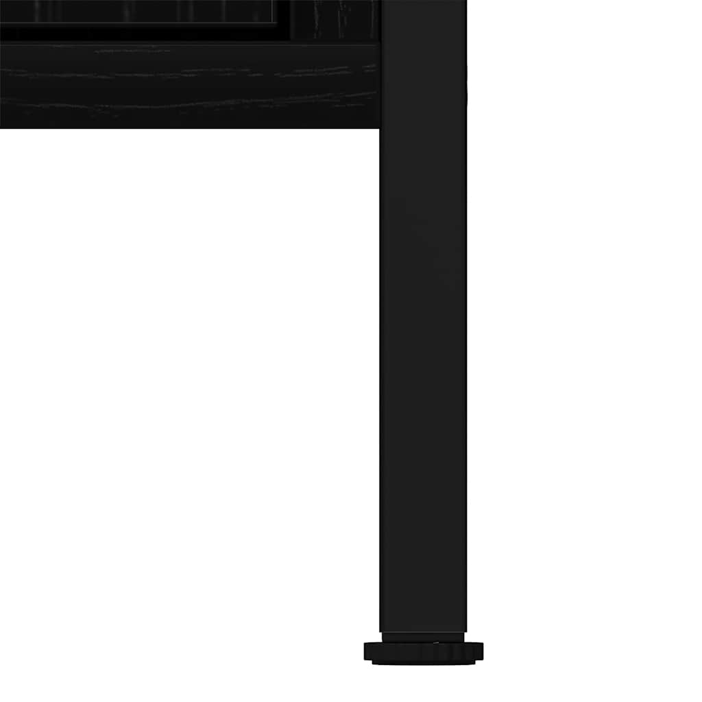 Waschbeckenunterschrank Schwarz Eichen-Optik 60x30x60 cm