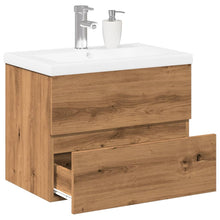 Waschbeckenunterschrank mit Einbaubecken Artisan-Eiche