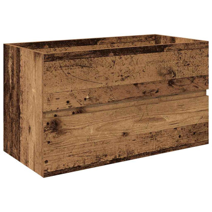 3-tlg. Badmöbel-Set Altholz-Optik Holzwerkstoff