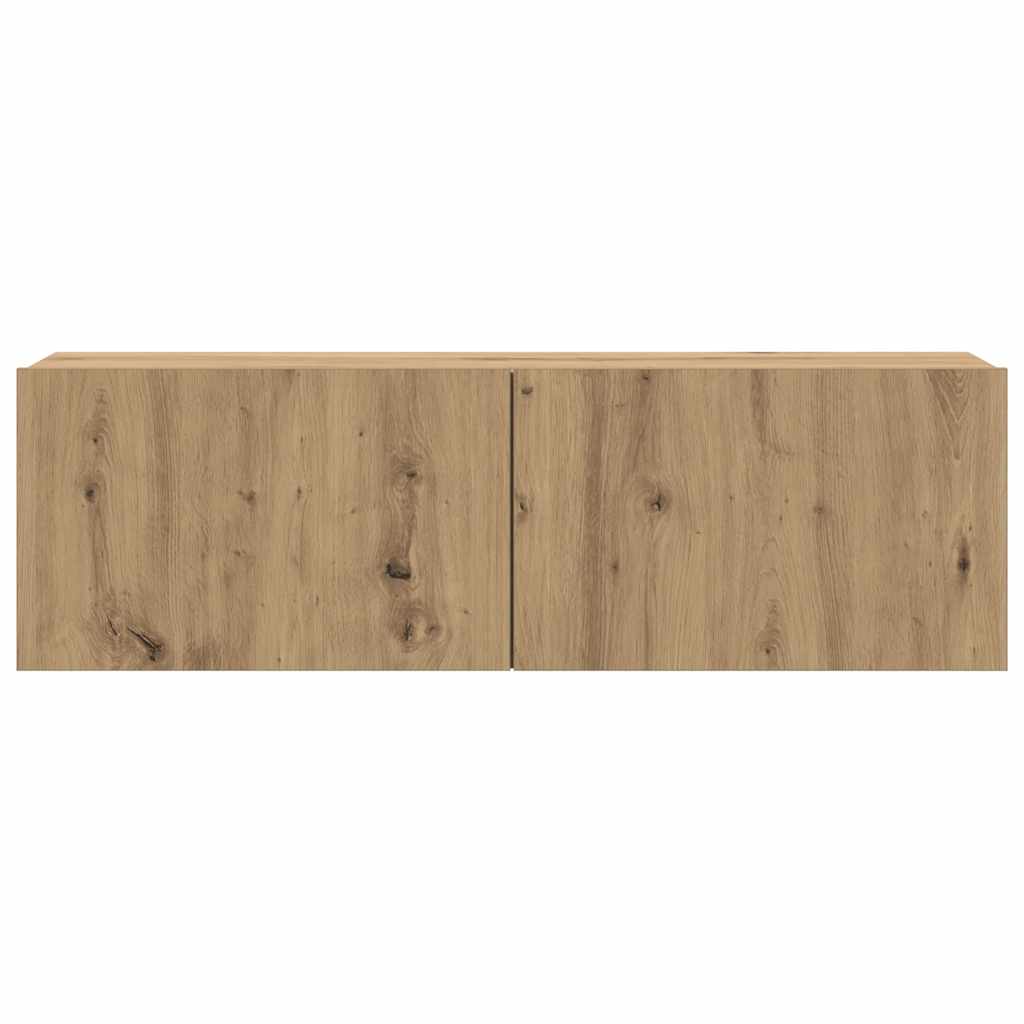 8-tlg. TV-Schrank-Set Wandmontage Artisan-Eiche Holzwerkstoff
