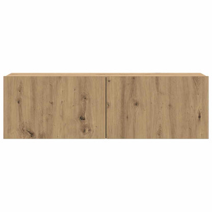 8-tlg. TV-Schrank-Set Wandmontage Artisan-Eiche Holzwerkstoff