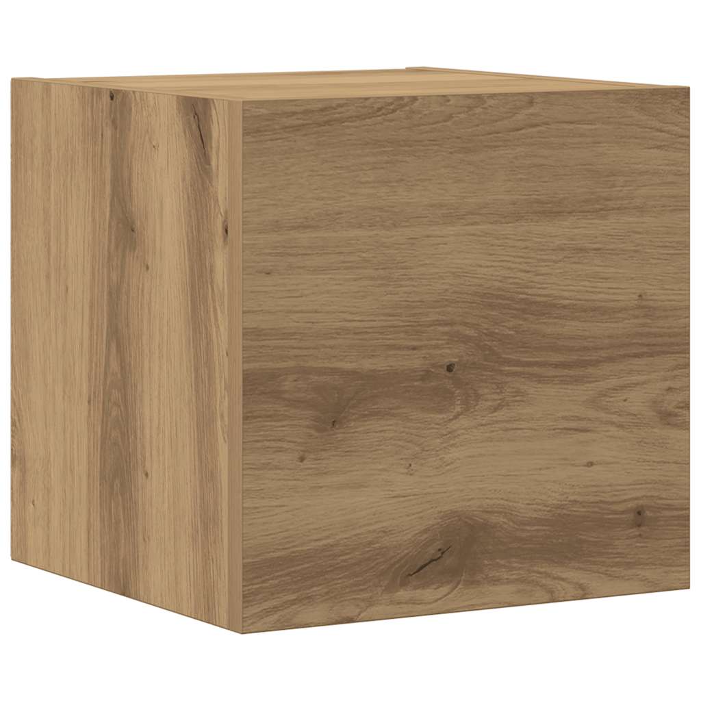 8-tlg. TV-Schrank-Set Wandmontage Artisan-Eiche Holzwerkstoff