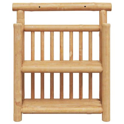 Wandregal mit Regal mit Speicher Braun 40 x 13 x 44 cm Bambus