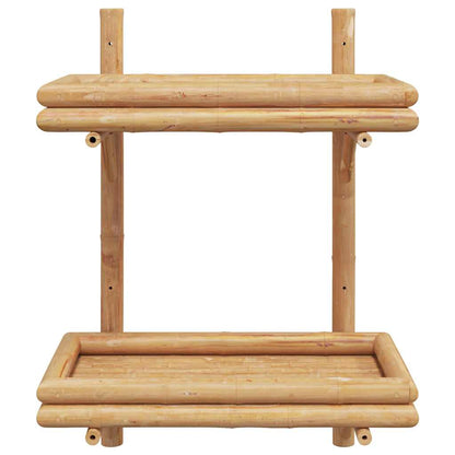Wandregal mit Regal Wandmontiert Braun 45 x 26 x 60 cm Bambus