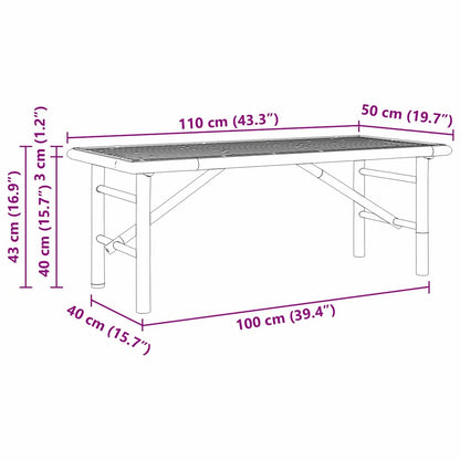 Couchtisch Braun 110 x 50 x 43 cm Bambus