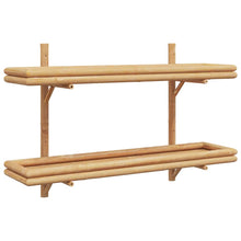 Wandregal mit Regal Wandmontiert Braun 100 x 26 x 60 cm Bambus