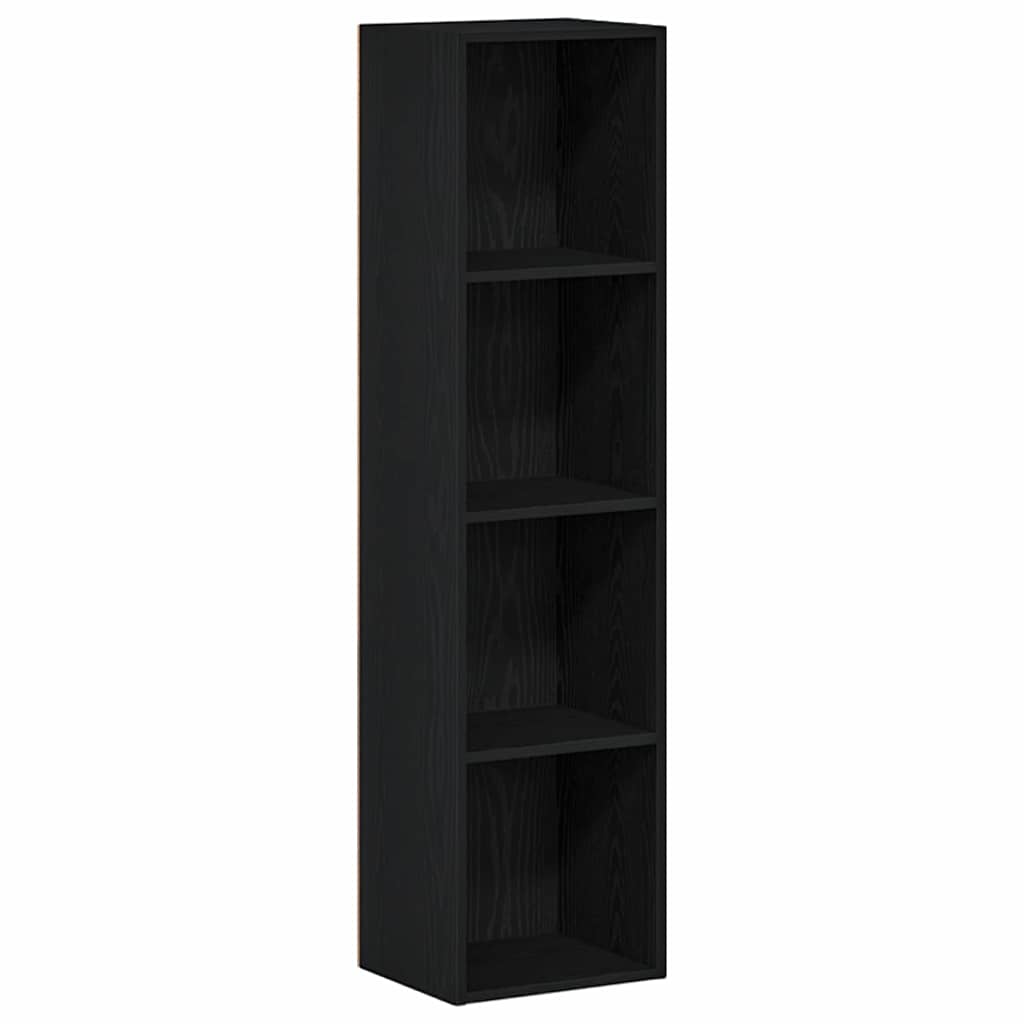 Bücherregal Schwarz Eichen-Optik 36x30x143 cm Holzwerkstoff