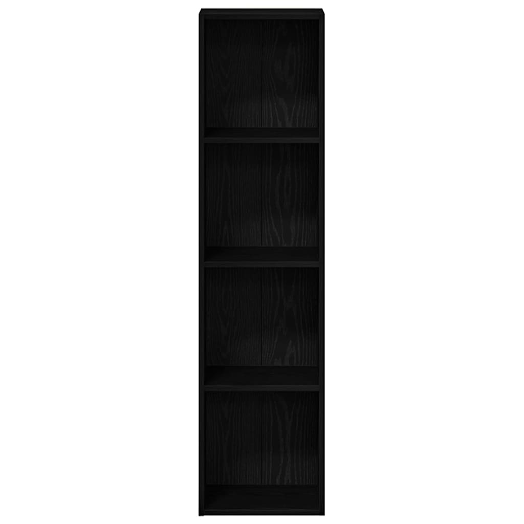 Bücherregal Schwarz Eichen-Optik 36x30x143 cm Holzwerkstoff