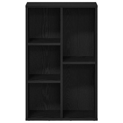 Bücherregal Schwarz Eichen-Optik 50x25x80 cm Holzwerkstoff