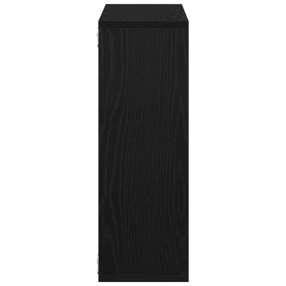 Wandregal Eiche Schwarz 104x20x58,5 cm Holzwerkstoff